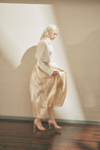 “PETAL GATHERED” skirt