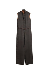 “BETTY” all in one suit <p> </p>(mud dyed silk)</p><p>❮受注商品❯ </p>