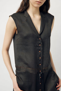 “BETTY” all in one suit <p> </p>(mud dyed silk)</p><p>❮受注商品❯ </p>