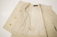 <p>"La Grâce Pure"</p>DOUBLE-BREASTED COLLARLESS JACKET</p><p>( Dry Wool)</p>  <p> ❮受注商品❯ </p>