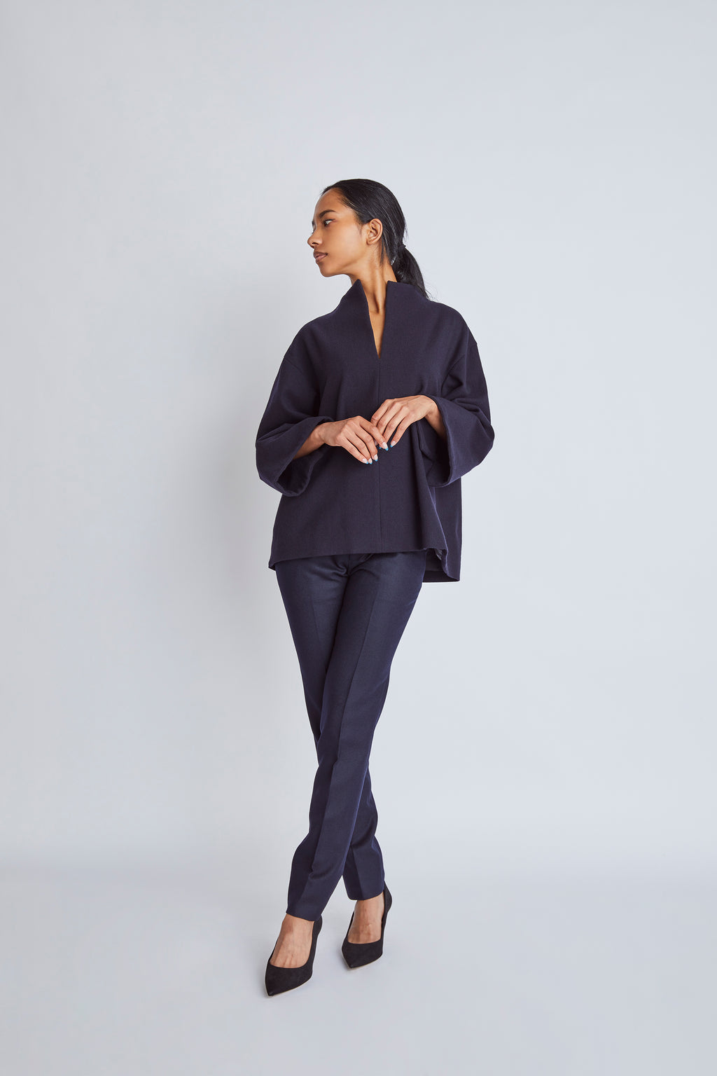 <p>“SLIM FIT” pants <p> </p>(stretch botany)</p>